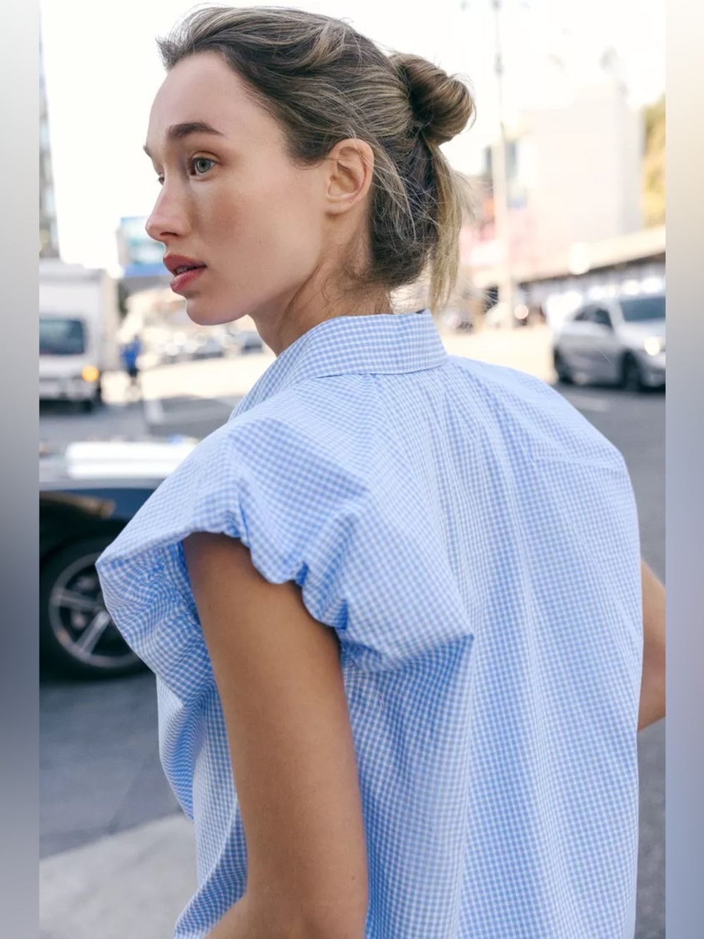 ZARA PUFF SLEEVE SHIRT - Picture 3 of 8